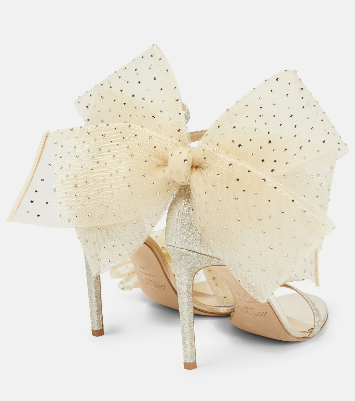 Jimmy Choo - Aveline 100 bow-trimmed sandals Jimmy Choo