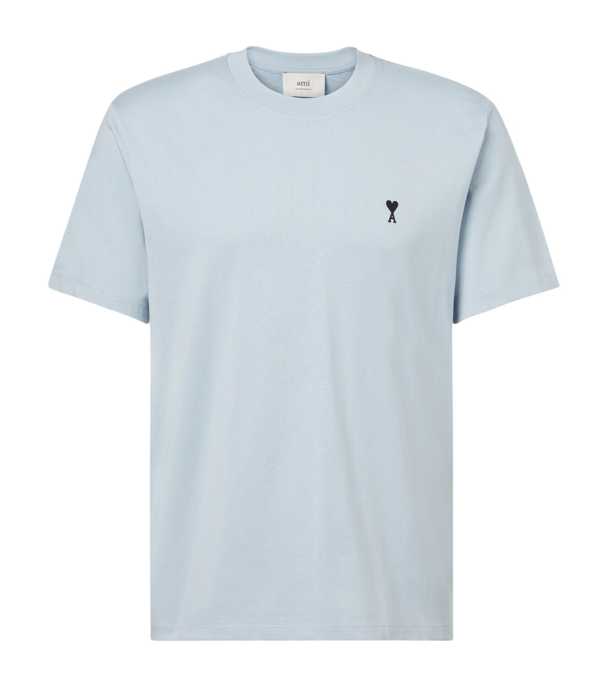 AMI Paris Gray Cotton Ami de Coeur T-shirt AMI