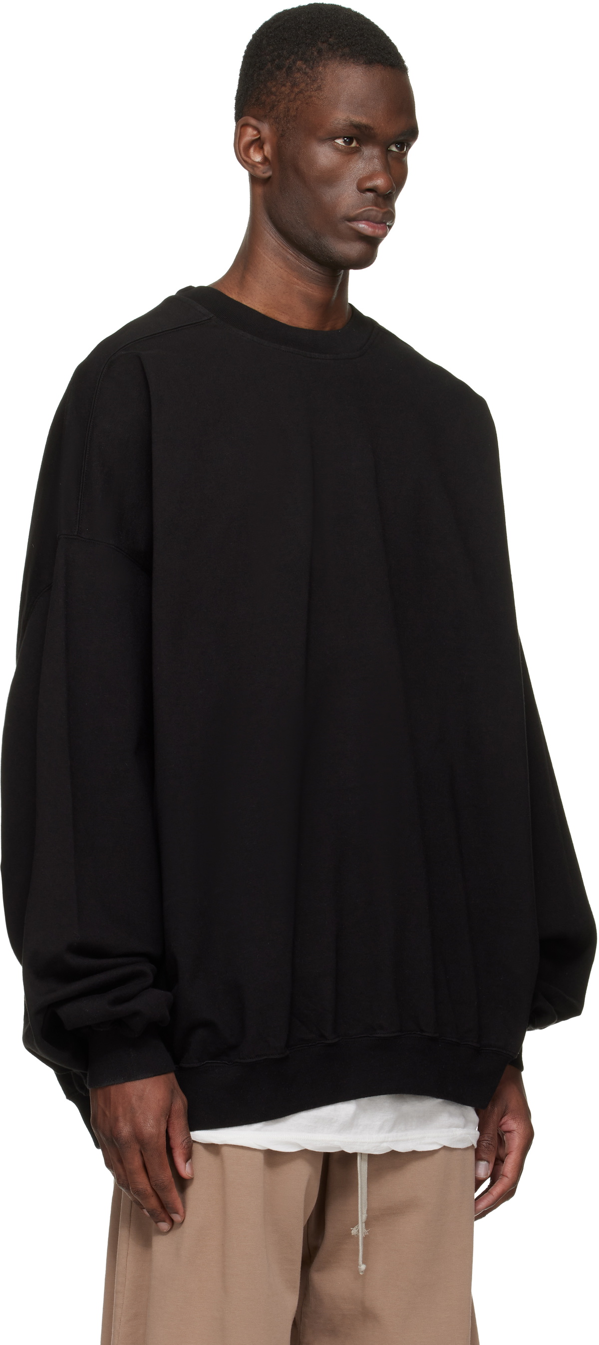 Rick Owens DRKSHDW Black Temple Hun Crewneck Sweatshirt