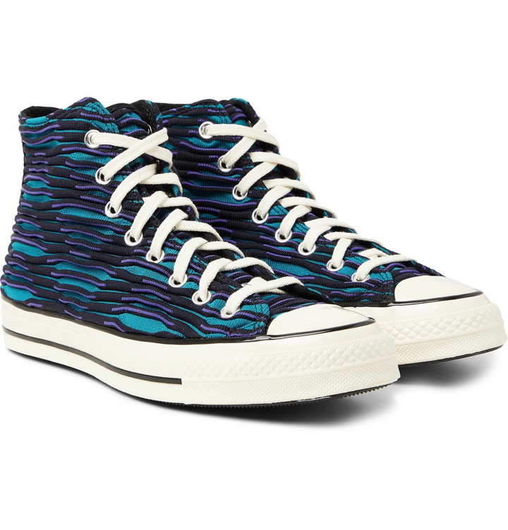 Photo: Converse - Chuck 70 Jacquard-Knit High-Top Sneakers - Blue