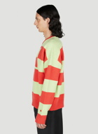 Acne Studios - Face Logo Striped Sweater in Red