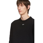 Off-White Black Melange Diag Sweater