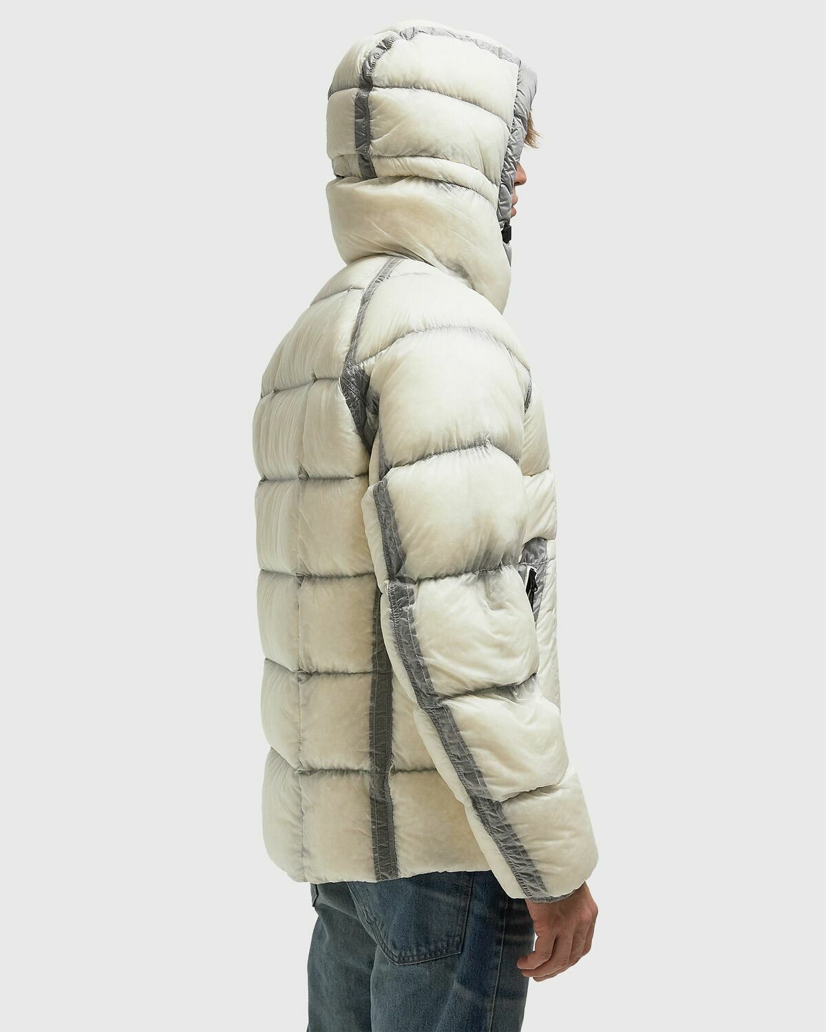 C.P. Company D.D. Shell Hooded Down Jacket Beige Mens Down & Puffer Jacket