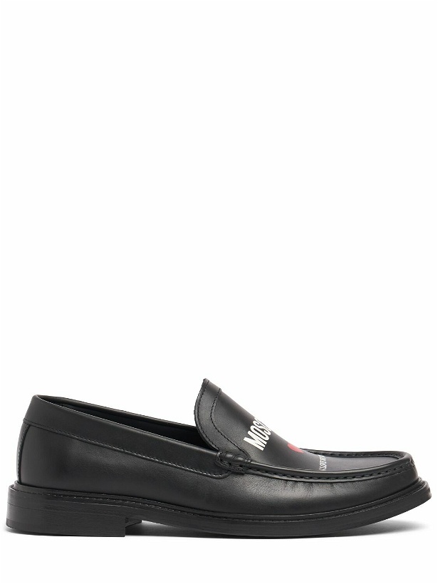 Photo: MOSCHINO In Love We Trust Leather Loafers