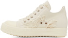 Rick Owens Drkshdw Off-White Distressed Sneakers