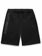 Nike - Straight-Leg Cotton-Blend Tech-Fleece Drawstring Shorts - Black