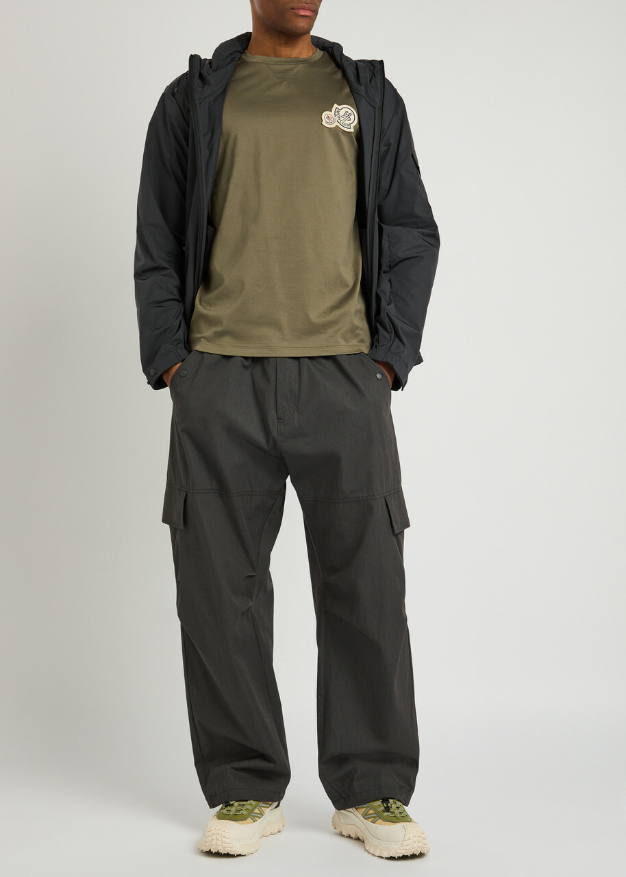 Moncler Logo Cotton T-shirt Khaki Moncler