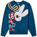 Kenzo Paris Men's Boke Flower Oversized Sweat in Duck Blue