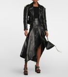 Alexander McQueen - Belted leather biker jacket