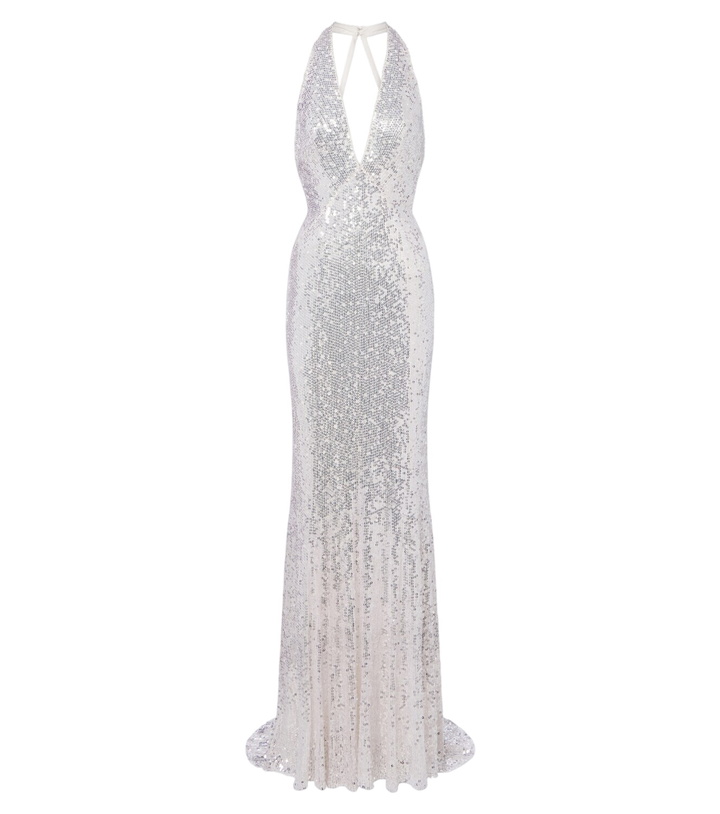 Photo: Jenny Packham Mermaid sequined halterneck gown
