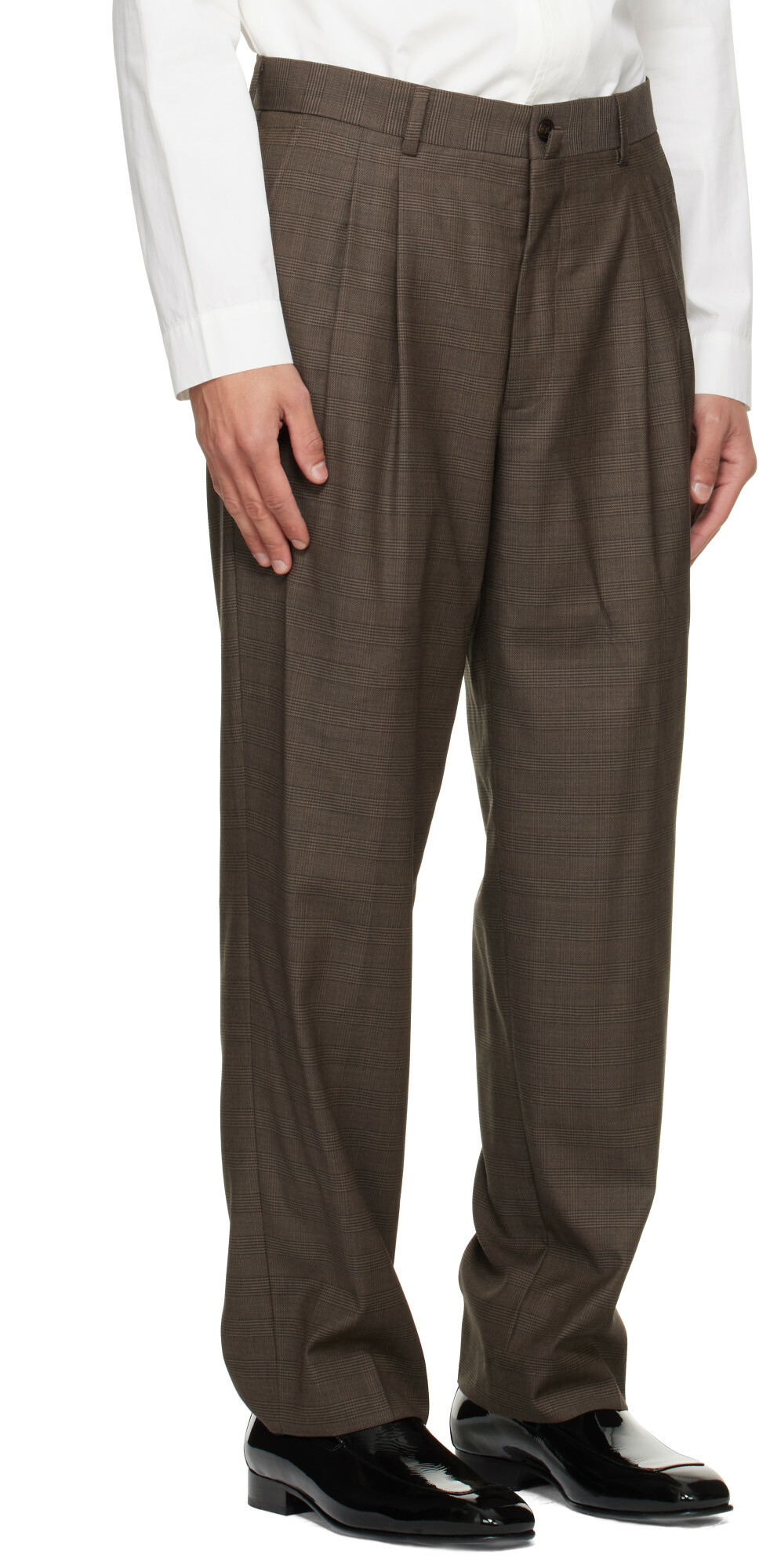 Carter Young Brown Kirk Double Pleated Trousers