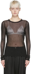 Raquel Allegra Black Cotton T-Shirt