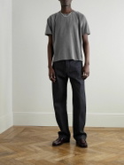 mfpen - New Garment-Dyed Brushed Organic Cotton-Jersey T-Shirt - Gray