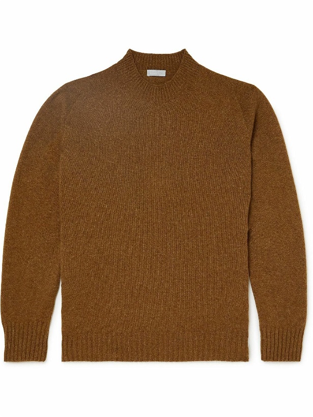 Photo: Margaret Howell - Saddle Merino Wool and Cashmere-Blend Sweater - Brown