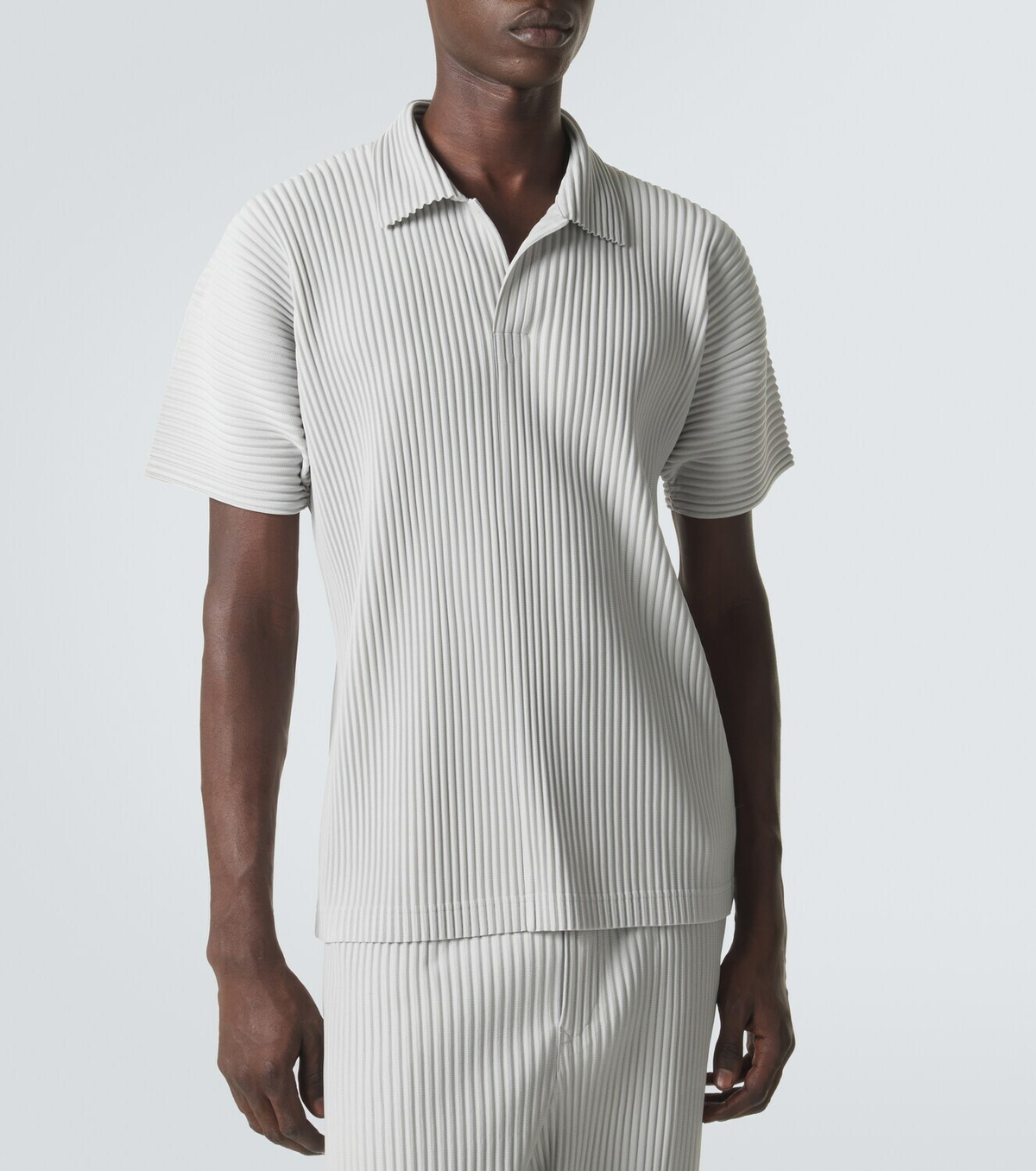 Homme Plissé Issey Miyake Basics pleated polo shirt
