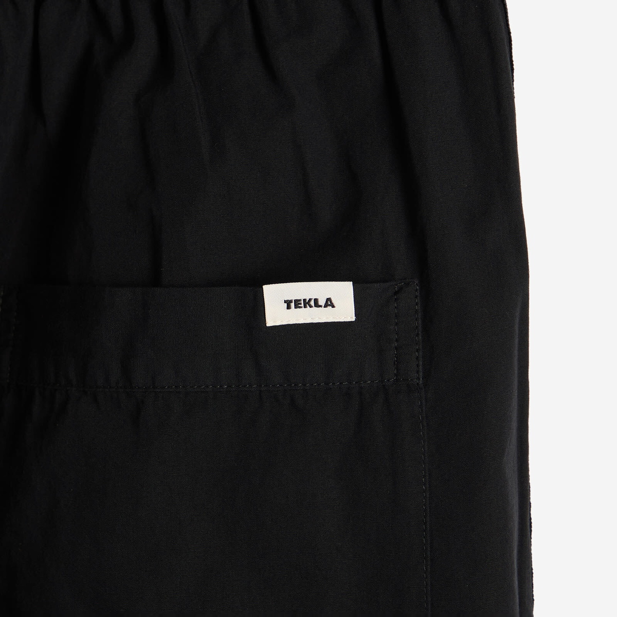 Tekla Fabrics Poplin Sleep Pant in All Black