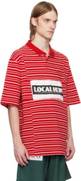 Martine Rose Red Oversized Panelled Polo