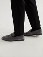 DUNHILL - Chiltern Suede and Leather Loafers - Gray