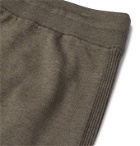 Loro Piana - Hudson Tapered Silk, Virgin Wool and Cashmere-Blend Track Pants - Gray