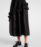 Noir Kei Ninomiya Ruffled wool midi skirt