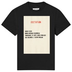 MM6 Maison Margiela Men's Show Invitation Logo T-Shirt in Black