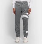 Thom Browne - Grey Slim-Fit Striped Wool Trousers - Gray