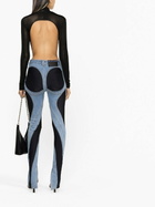 Mugler Blue Two-Tone Skinny Jeans