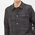 Wood Wood Men's Clive Wool Check Overshirt in Black