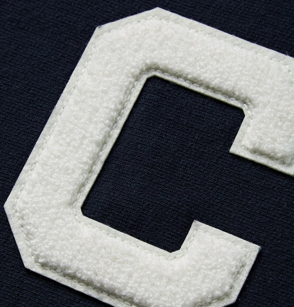 Todd Snyder Champion - Logo-Appliquéd Colour-Block Loopback Cotton-Jersey Sweatshirt - Navy