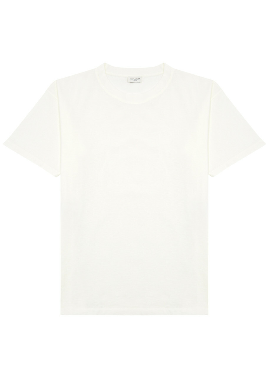 Tシャツ・カットソー Saint Laurent  Saint Laurent Abbigliamento Men Cotton White Saint Laurent logo-print T-shirt | White | FARFETCH