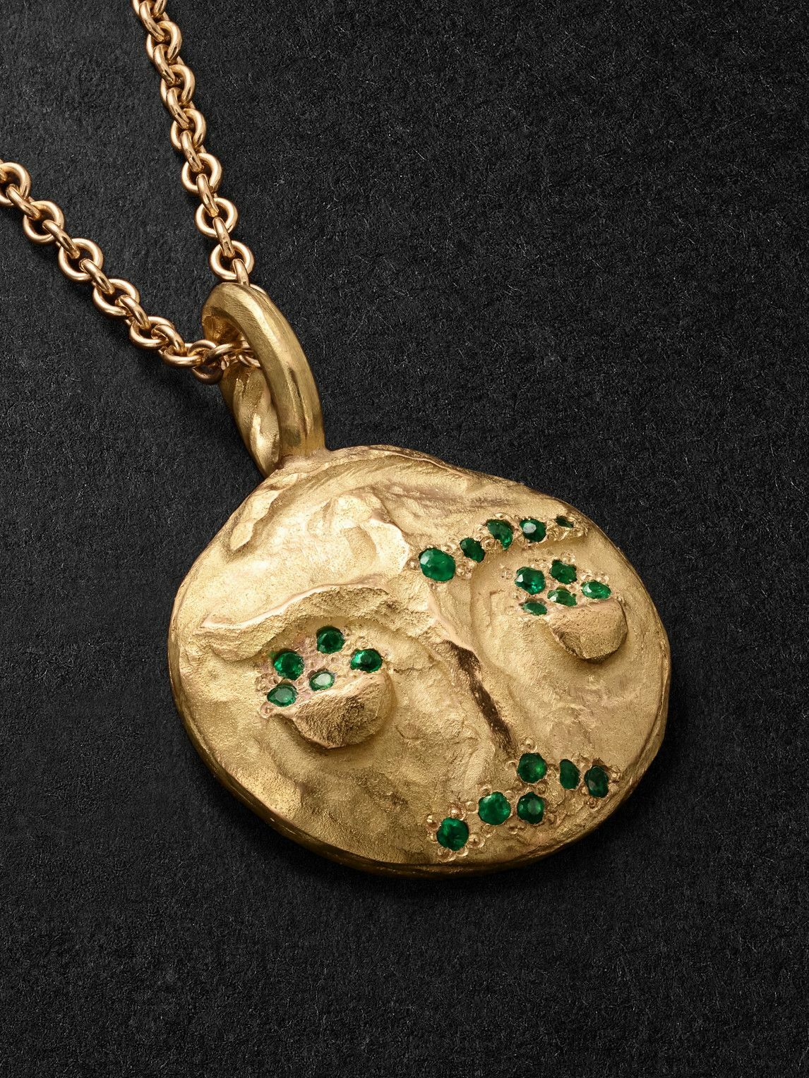 Elhanati - Star Sign Libra Gold Emerald Pendant Necklace