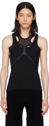 Dion Lee SSENSE Exclusive Black & Gray Multilock Tank Top