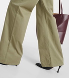 Loewe High-rise cotton wide-leg pants