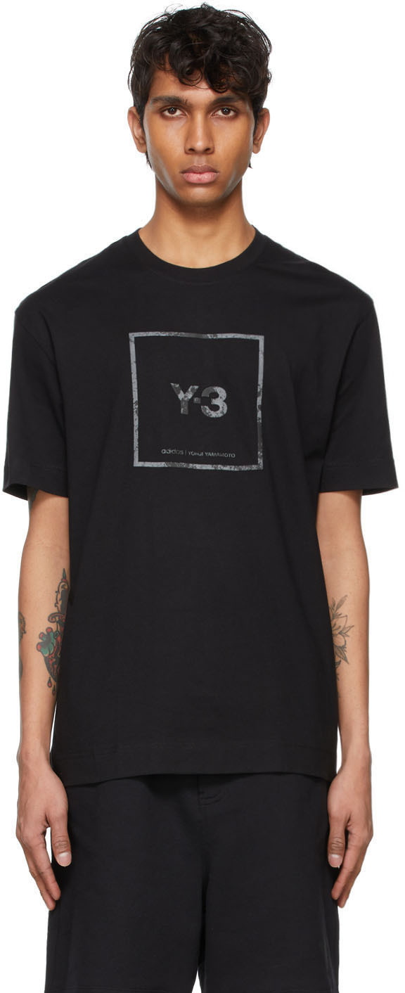Y-3 Black Square Label T-Shirt Y-3