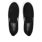 Woman by Common Projects Women's Shearling Suede Slip On Shoes in Black