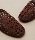 Alaïa Vienne suede slip-on shoes