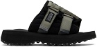 Suicoke Black KAW-SHELLab Sandals