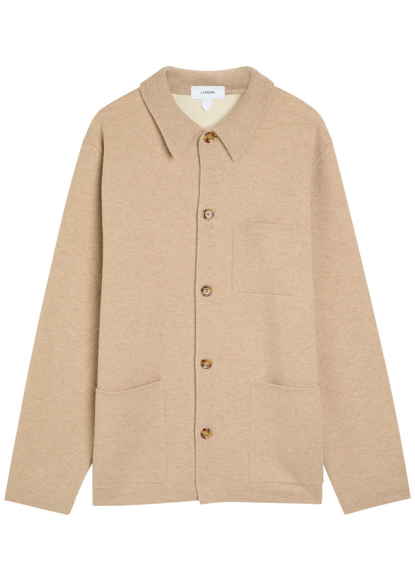 Photo: Lardini Melange Wool Overshirt Beige