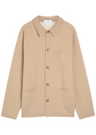 Lardini Melange Wool Overshirt Beige
