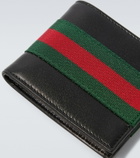 Gucci Web Trademark leather bifold wallet
