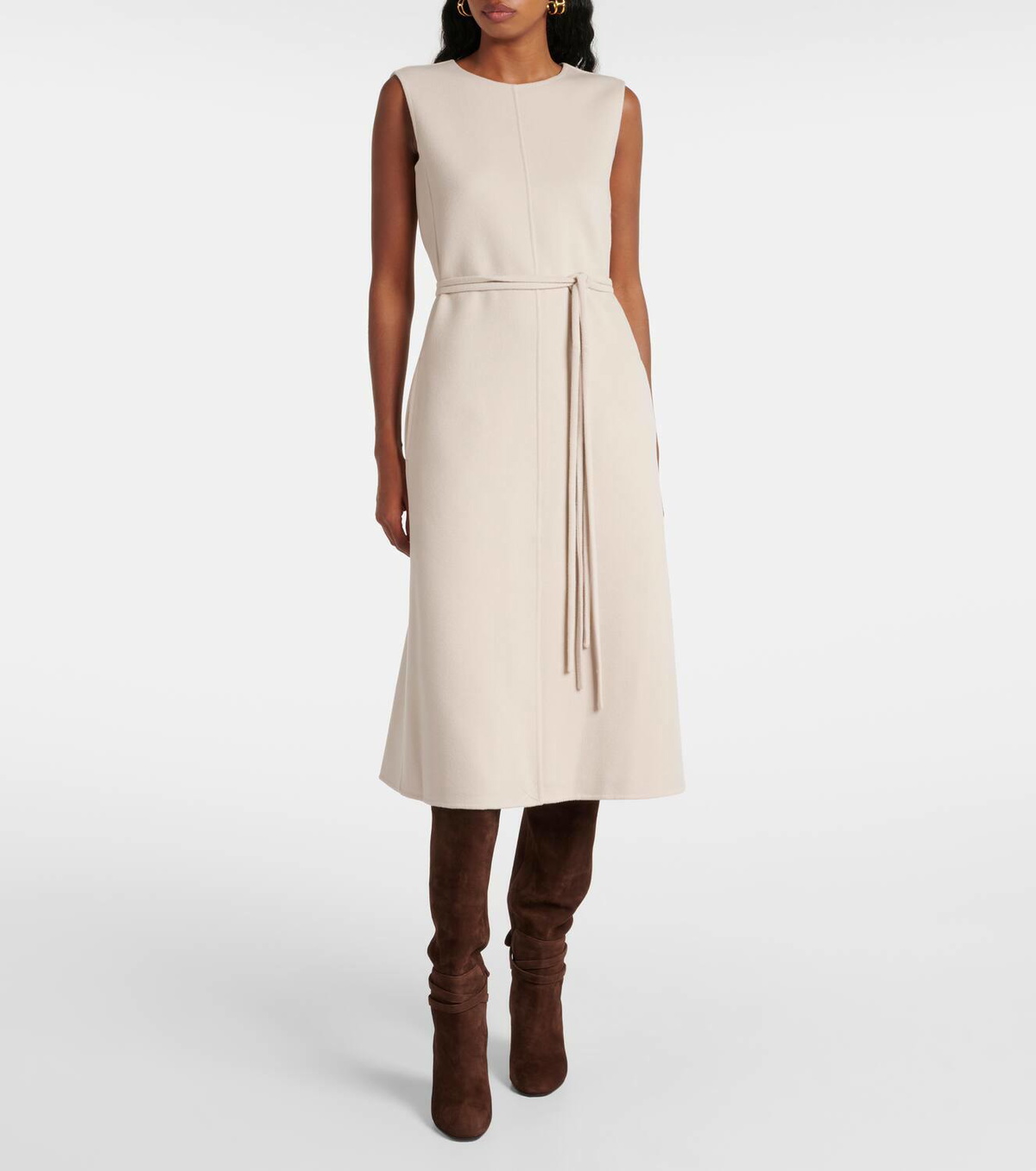 【送料 関税込】’S Max Mara Wool-blend midi dress S Max Mara Simone virgin wool midi dress S Max Mara