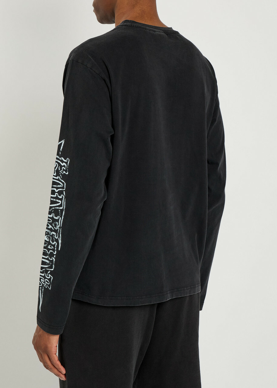 God Made Resilience Printed Cotton T-shirt Black
