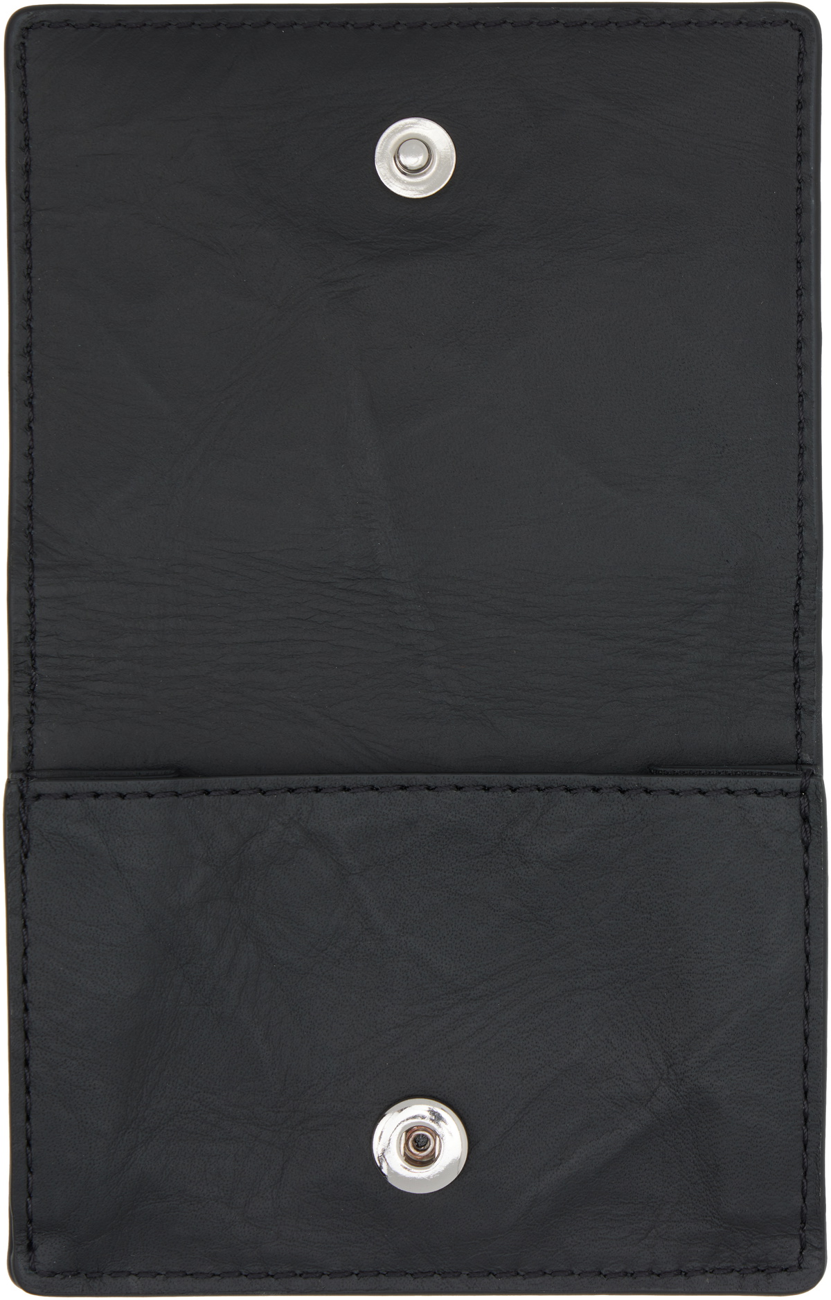 Y-3 Black Logo Leather Card Holder