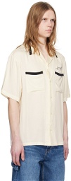 Hugo Off-White Embroidered Shirt