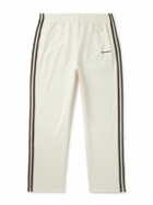 adidas Consortium - Wales Bonner Straight-Leg Crochet-Trimmed Cotton-Blend Jersey Track Pants - Neutrals
