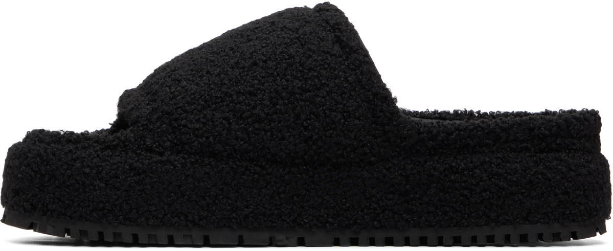 PDF Black Sherpa Fleece Sandals