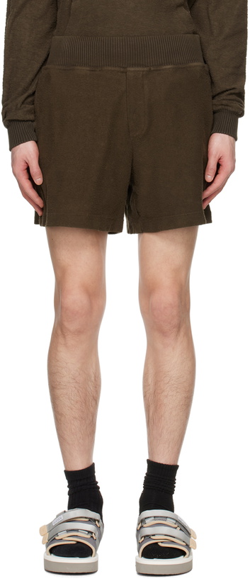 Photo: RANRA Khaki Mock-Fly Shorts