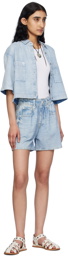 rag & bone Blue Ultra Featherweight Lenna Denim Shirt