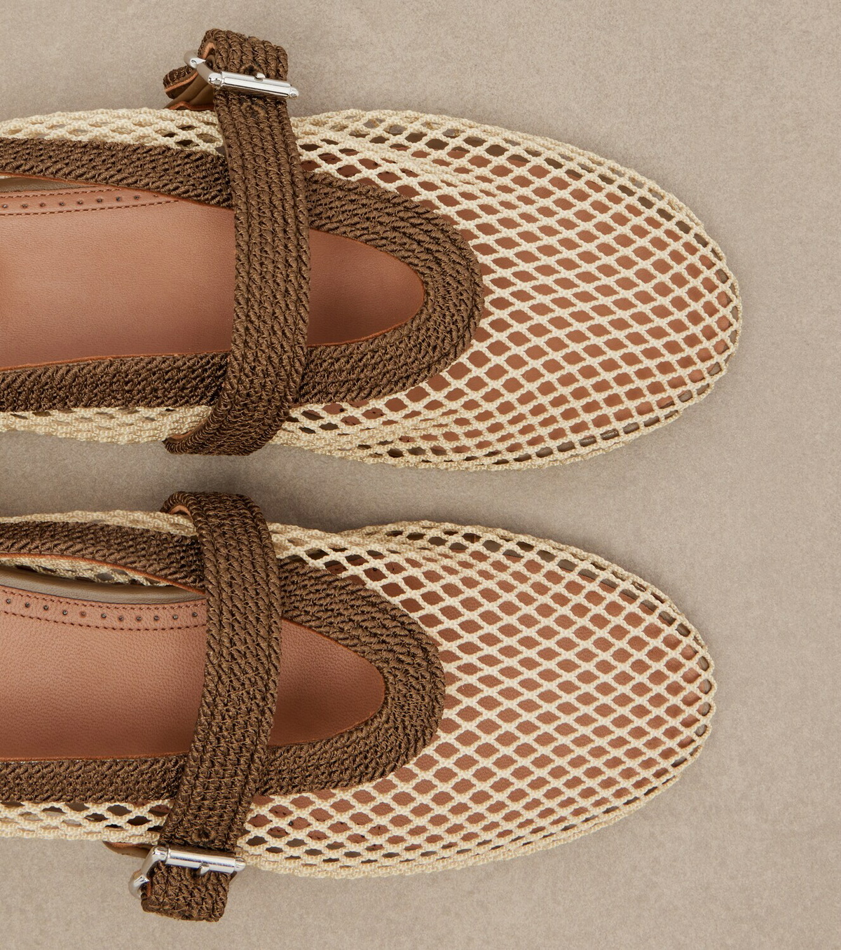 Alaïa Fishnet Mary Jane flats