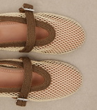 Alaïa Fishnet Mary Jane flats